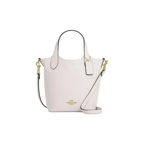 COACH Hanna Коровья кожа Ведрообразная сумка Сумка через плечо Маленькая Женская Мел Белый