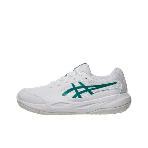 Asics Gel Resolution X Устойчивый к истиранию Низкий Топ Детские Кроссовки для Тренировок Белый Подростки