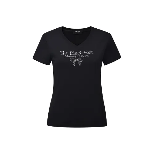 BLACK OF EXIT Черная унисекс футболка