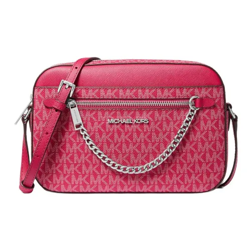 MICHAEL KORS Jet Set Покрытый холст Сумка через плечо Большая Женская Красная