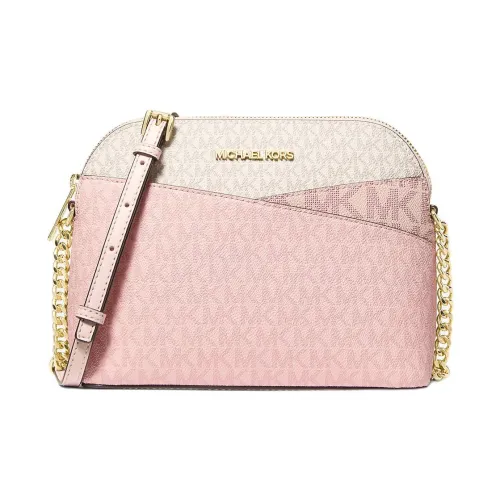 MICHAEL KORS Jet Set Travel Холст Плечевая Сумка Средняя Женская Розовая