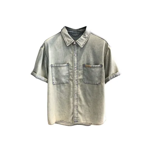 YGQPZHZ Синий Мужская Рубашка