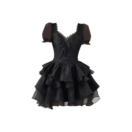 CHARM GLOW Короткое платье с короткими рукавами женское