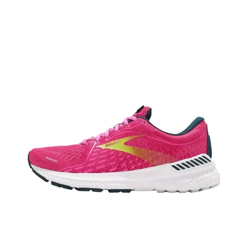 Brooks Adrenaline GTS 21 Устойчивые к истиранию Низкие Беговые кроссовки Женские Розовые