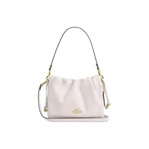 COACH Faye Коровья кожа Облачная сумка Сумка Сумка через плечо Большая Женская Белая