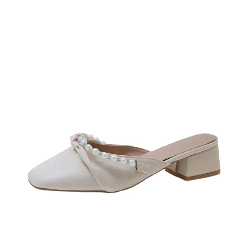 TAFN PVC Поливинилхлорид Устойчивый к истиранию Домашние тапочки Женские Жемчужный