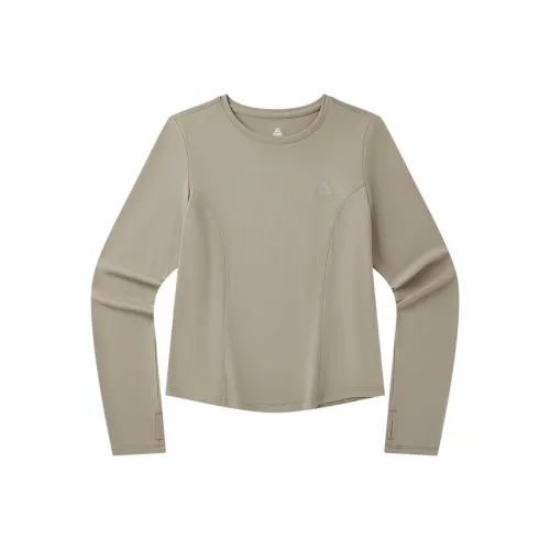 PEAK Бег T-Shirt Женская Гороховый Зеленый