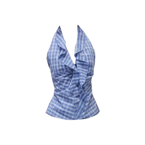 CANTALOVE Синяя клетка Женские майки