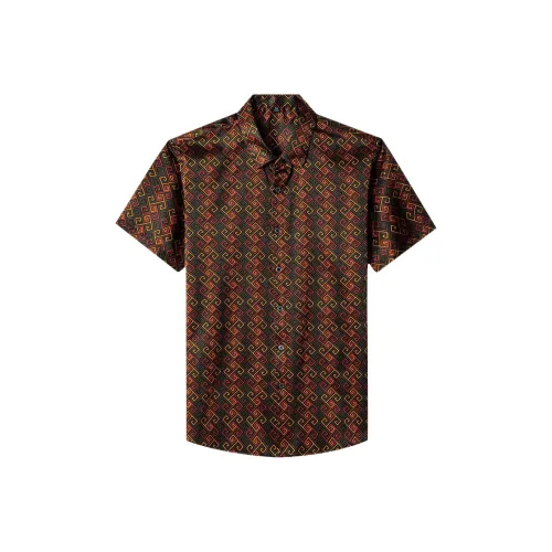 DKRVT Кофе Красный [Упаковка] Мужские Рубашки