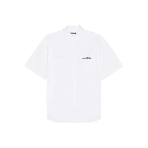 Balenciaga Рубашка Свободного кроя Мужская Белая