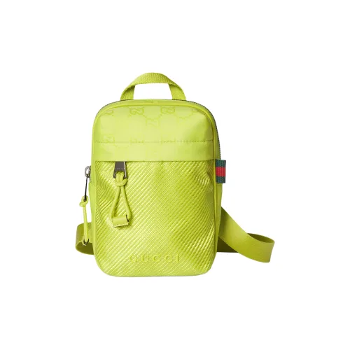 GUCCI Nylon Одно Плечо Сумка через плечо Sling Сумка Мини Мужская Зеленая