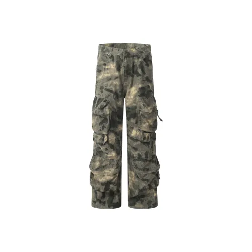 S3T5 Камуфляж Унисекс Брюки с карманами