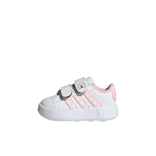 Disney x Adidas GRAND COURT Low Топ Обувь для малышей Облачный белый Infant And Toddler