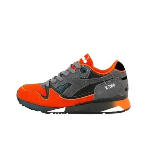 DIADORA V7000 Устойчивый к истиранию Низкий Топ Повседневные Беговые кроссовки Мужские Серый Оранжевый