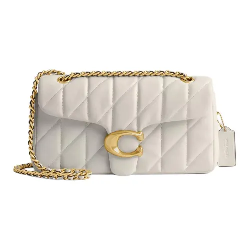 COACH Tabby Напп-Кожа Сумка через плечо Сумка на плечо Средняя Женская Белая