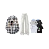 3 Пачка [Gray+Gray Beige Pants+Casual T-Shirt]