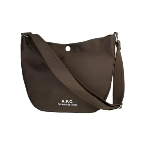 A.P.C Полиэстер Сумка через плечо Сумка на плечо Женская Темно-коричневая