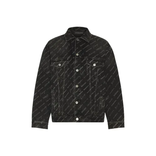 Balenciaga SS23 Denim Jacket Loose Fit Men's Black