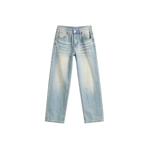 ENTONG Турецкий синий Унисекс Джинсы