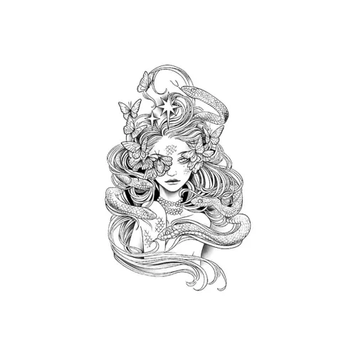 XNTX Травяной Татуировка Патч Водонепроницаемый Длинный Долговечный Niche Original Привлекательный Богиня Рука Обхват талии Полупостоянная Наклейка