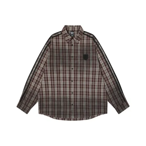 YONGYAN Темно-кофейные унисекс рубашки