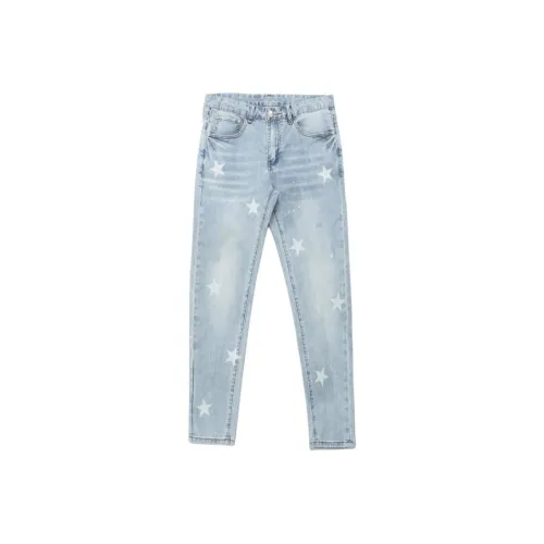 MH Светло-синие мужские джинсы