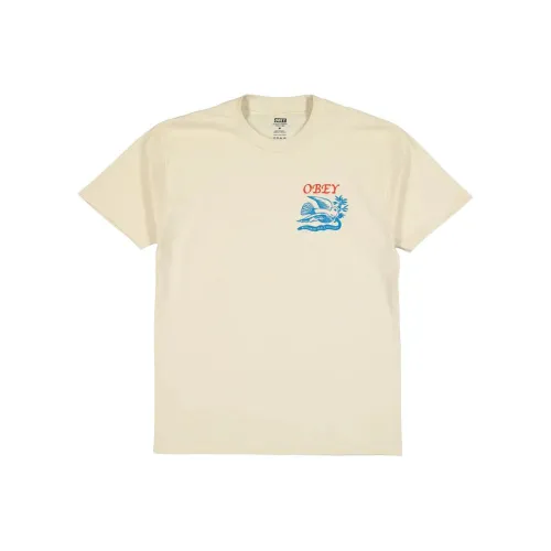 OBEY Кремовая мужская футболка T-Shirt