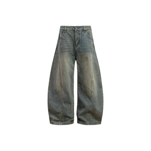 WAYHWEI Синие Унисекс Джинсы