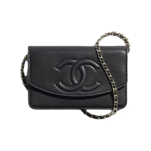 CHANEL Кошелек из телячьей кожи сумка через плечо стандартная женская черная