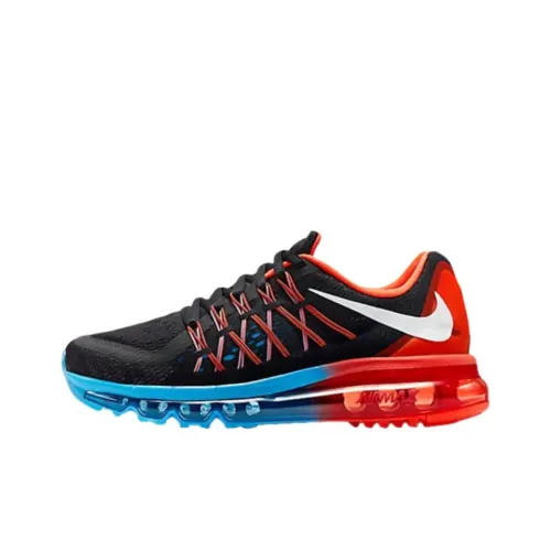 Nike Air Max 2015 Устойчивый к истиранию Низкий Топ Детская Беговая Обувь Черный Красный Подростки