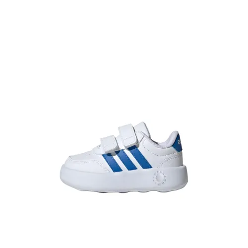 Adidas BREAKNET 3,0 Устойчивая к истиранию Низкая Обувь для малышей Белый Синий Infant и Toddler