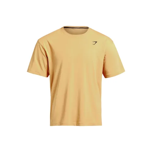 GYMSHARK Simple Желтый/Черный Мужская Футболка