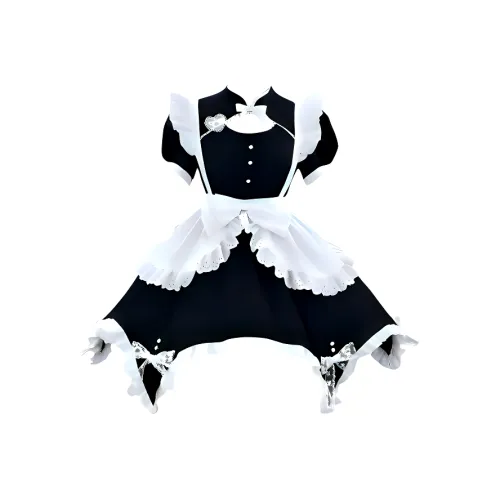 WLEQK Черное Женское Лолита Платье