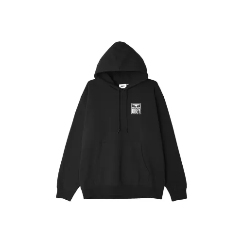 OBEY Черные Мужские Свитшоты