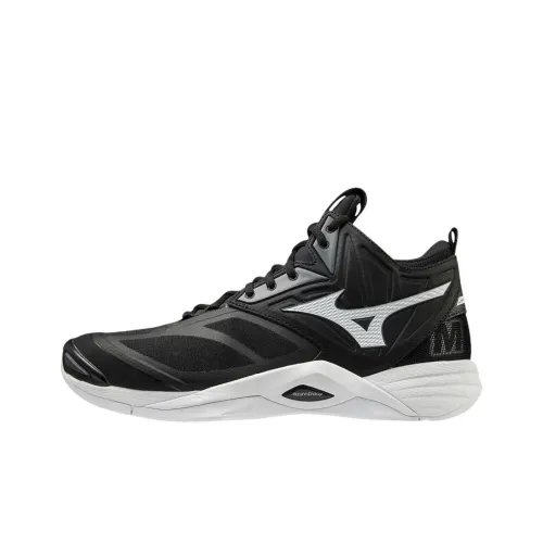 Mizuno Wave Momentum 2 Устойчивые к истиранию MID Тренировочные Кроссовки Мужские Черные