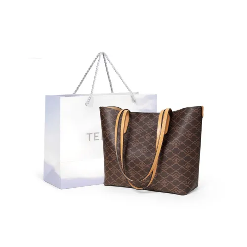 teenmix Матовая кожа Тоут Коммутирование Сумка на плечо Учебная Ручная Ноутбук Сумка Обычный Женские Кофе