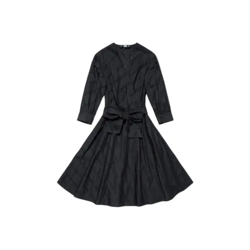 Karl Lagerfeld Длинное платье с длинными рукавами женское