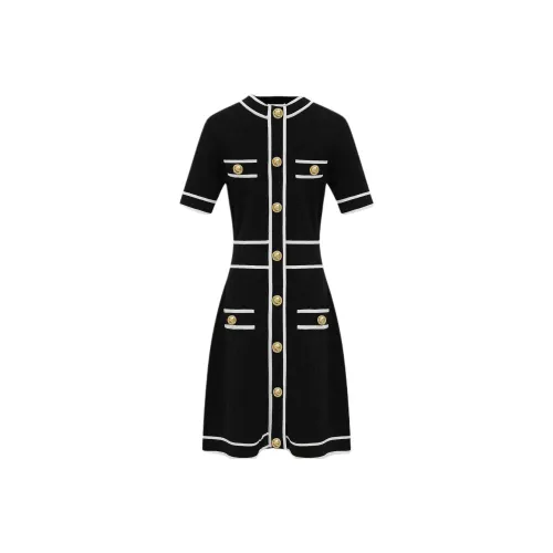 KARL LAGERFELD Короткий рукав Платье Женское Черное