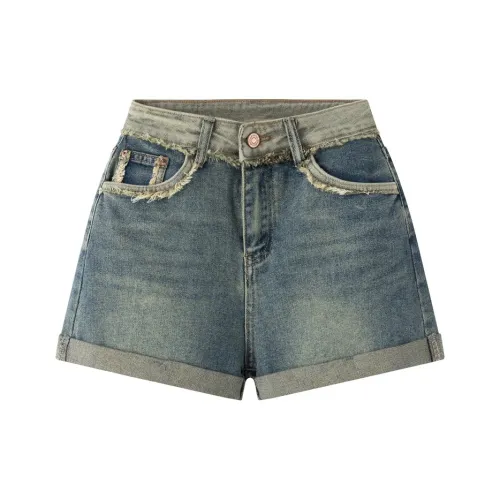 M MAICCO Винтажные синие унисекс джинсовые шорты