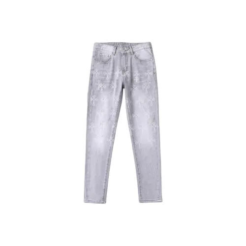 MH Light Gray Men's Jeans MH Светло-серые мужские джинсы