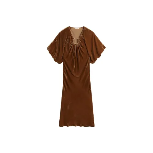 By Malene Birger Коричневый Женские Короткие Платья с Рукавами
