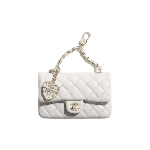 CHANEL Sheepskin Coin Wallet Mini Women's Light Gray CHANEL Овчина Кошелек с монетами Мини Женский Светло-серый