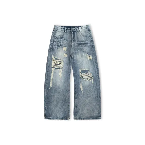 GEOFFREY B. SMALL Светло-синие унисекс джинсы