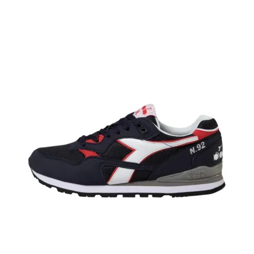 DIADORA N.92 Устойчивый к истиранию Низкий Топ Повседневная обувь Унисекс Джинсовый синий