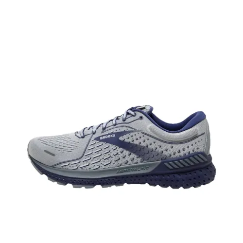 Brooks Adrenaline GTS 21 Устойчивые к истиранию Низкие Беговые кроссовки Мужские Серый Синий