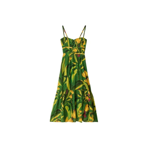 FARM Rio Slip Платье Женское Зеленое