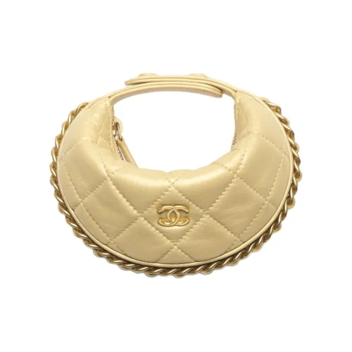 CHANEL Sheepskin Bag Mini Women's Gold