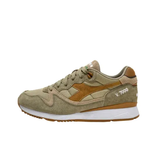 DIADORA V7000 Беговые кроссовки Низкий топ Коричневый зеленый Унисекс