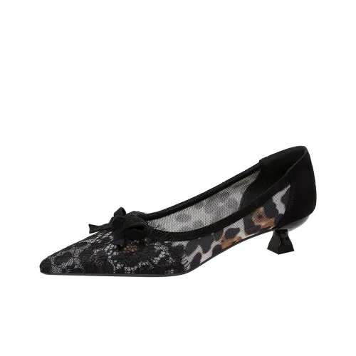 QITUMAUL Узкий каблук Высокие каблуки Женские Черный