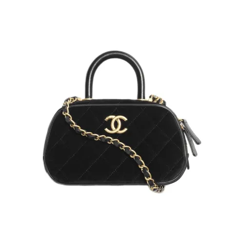 CHANEL Сумка для боулинга из телячьей кожи сумка через плечо сумка мини женская черная